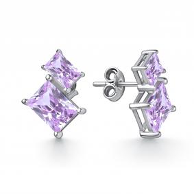 Серебряные серьги GRIGORIEV Г12-10-01189-44-00 с фианитом Г12-10-01189-44-00 фото