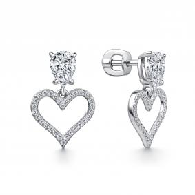 Серебряные серьги GRIGORIEV Г12-10-01265-41-00 с фианитом Г12-10-01265-41-00 фото