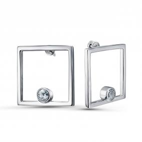 Серебряные серьги GRIGORIEV Г12-10-0607-00-09 с топазом Г12-10-0607-00-09 фото