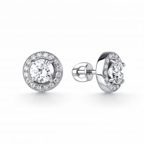 Серебряные серьги GRIGORIEV Г12-10-0722-41-00 с фианитом Г12-10-0722-41-00 фото