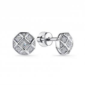 Серебряные серьги GRIGORIEV Г12-10-0792-41-00 с фианитом Г12-10-0792-41-00 фото