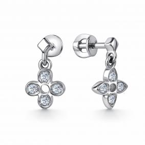 Серебряные серьги GRIGORIEV Г12-10-0961-41-00 с фианитом Г12-10-0961-41-00 фото