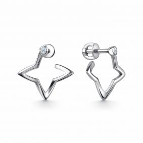 Серебряные серьги GRIGORIEV Г12-10-0965-41-00 с фианитом Г12-10-0965-41-00 фото