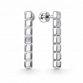 Серебряные серьги GRIGORIEV Г12-10-0967-41-00 с фианитом Г12-10-0967-41-00 фото