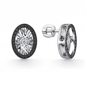 Серебряные серьги GRIGORIEV Г12-10-5498-43-00 с фианитом Г12-10-5498-43-00 фото