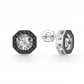 Серебряные серьги GRIGORIEV Г12-10-5628-43-00 с фианитом Г12-10-5628-43-00 фото