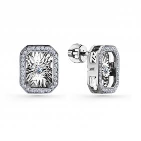 Серебряные серьги GRIGORIEV Г12-10-5629-41-00 с фианитом Г12-10-5629-41-00 фото