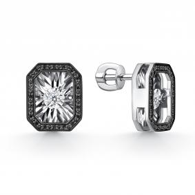 Серебряные серьги GRIGORIEV Г12-10-5629-43-00 с фианитом Г12-10-5629-43-00 фото