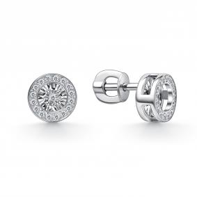 Серебряные серьги GRIGORIEV Г12-10-5705-41-00 с фианитом Г12-10-5705-41-00 фото