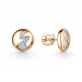 Золотые серьги GRIGORIEV Г12-11-01123-41-00 с фианитом Г12-11-01123-41-00 фото