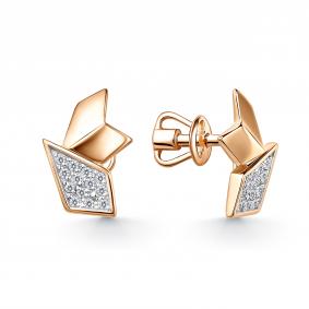 Золотые серьги GRIGORIEV Г12-11-01141-41-00 с фианитом Г12-11-01141-41-00 фото