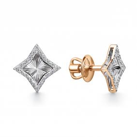 Золотые серьги GRIGORIEV Г12-11-01209-21-00 с бриллиантом Г12-11-01209-21-00 фото