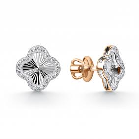 Золотые серьги GRIGORIEV Г12-11-01258-21-00 с бриллиантом Г12-11-01258-21-00 фото