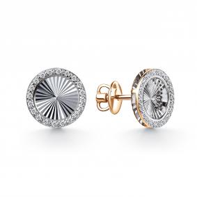 Золотые серьги GRIGORIEV Г12-11-01259-21-00 с бриллиантом Г12-11-01259-21-00 фото