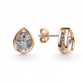 Золотые серьги GRIGORIEV Г12-11-51202-11-00 с бриллиантом Г12-11-51202-11-00 фото