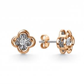 Золотые серьги GRIGORIEV Г12-11-51229-11-00 с бриллиантом Г12-11-51229-11-00 фото