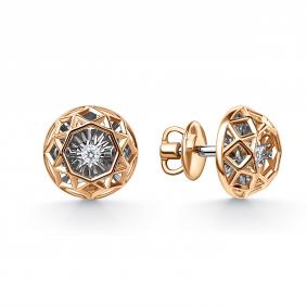 Золотые серьги GRIGORIEV с танцующим бриллиантом Г12-11-51235-11-00 Г12-11-51235-11-00 фото