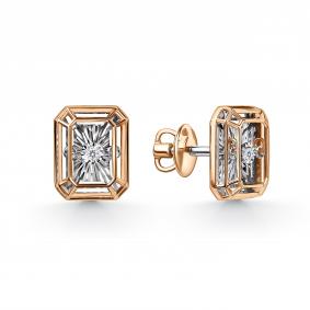 Золотые серьги GRIGORIEV с танцующим бриллиантом Г12-11-51279-11-00 Г12-11-51279-11-00 фото