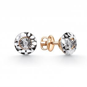 Золотые серьги GRIGORIEV Г12-11-51289-11-00-2 с бриллиантом Г12-11-51289-11-00-2 фото