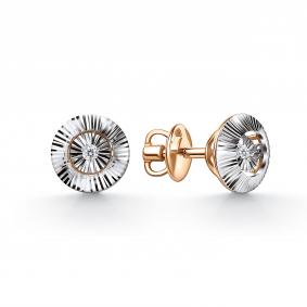 Золотые серьги GRIGORIEV Г12-11-51289-11-00 с бриллиантом Г12-11-51289-11-00 фото