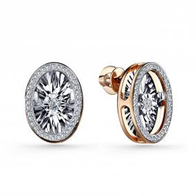 Золотые серьги GRIGORIEV Г12-11-5498-31-00 с бриллиантом Г12-11-5498-31-00 фото