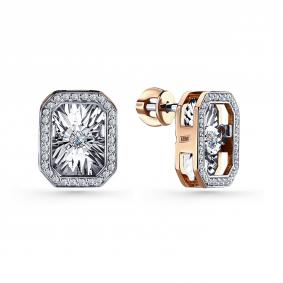 Золотые серьги GRIGORIEV Г12-11-5629-31-00 с бриллиантом Г12-11-5629-31-00 фото