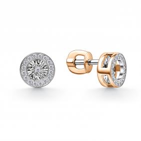 Золотые серьги GRIGORIEV Г12-11-5705-21-00 с бриллиантом Г12-11-5705-21-00 фото