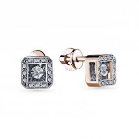 Золотые серьги GRIGORIEV Г12-11-5903-31-00 с бриллиантом Г12-11-5903-31-00 фото