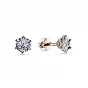 Золотые серьги GRIGORIEV Г12-11-6775-11-00-29 с бриллиантом Г12-11-6775-11-00-29 фото