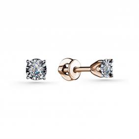 Золотые серьги GRIGORIEV Г12-11-6776-11-00-25 с бриллиантом Г12-11-6776-11-00-25 фото