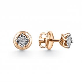 Золотые серьги GRIGORIEV Г12-11-7384-31-00-1-24 с бриллиантом Г12-11-7384-31-00-1-24 фото