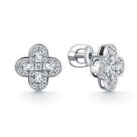 Серьги из белого золота GRIGORIEV Г12-12-01071-11-00 с бриллиантом Г12-12-01071-11-00 фото