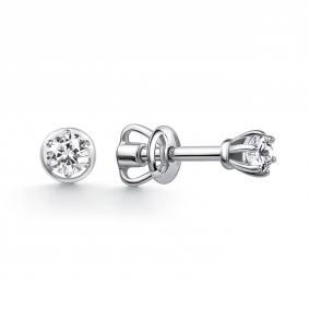 Серьги из белого золота GRIGORIEV Г12-12-01236-41-00-1 с фианитом Г12-12-01236-41-00-1 фото