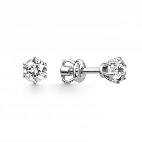 Серьги из белого золота GRIGORIEV Г12-12-01236-41-00-3 с фианитом Г12-12-01236-41-00-3 фото