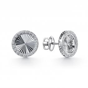 Серьги из белого золота GRIGORIEV Г12-12-01259-21-00 с бриллиантом Г12-12-01259-21-00 фото
