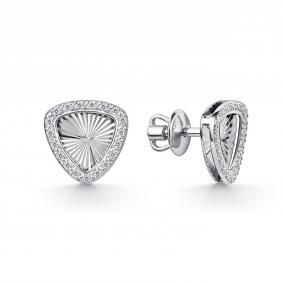 Серьги из белого золота GRIGORIEV Г12-12-01260-21-00 с бриллиантом Г12-12-01260-21-00 фото