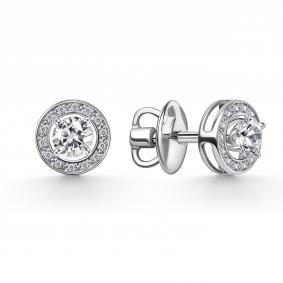 Серьги из белого золота GRIGORIEV Г12-12-01270-41-00 с фианитом Г12-12-01270-41-00 фото