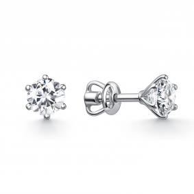 Серьги из белого золота GRIGORIEV Г12-12-01272-11-00 с бриллиантом Г12-12-01272-11-00 фото