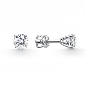 Серьги из белого золота GRIGORIEV Г12-12-01275-51-00 с бриллиантом выращенным Г12-12-01275-51-00 фото