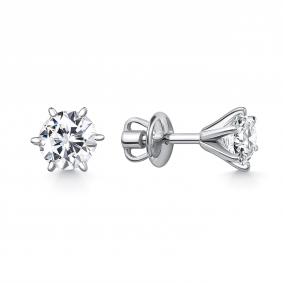 Серьги из белого золота GRIGORIEV Г12-12-01277-11-00-1 с бриллиантом Г12-12-01277-11-00-1 фото