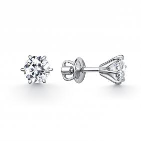 Серьги из белого золота GRIGORIEV Г12-12-01277-11-00-2 с бриллиантом Г12-12-01277-11-00-2 фото