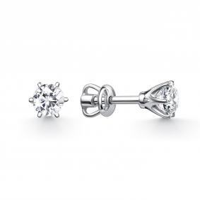 Серьги из белого золота GRIGORIEV Г12-12-01305-11-00 с бриллиантом Г12-12-01305-11-00 фото