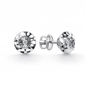 Серьги из белого золота GRIGORIEV Г12-12-51289-11-00-2 с бриллиантом Г12-12-51289-11-00-2 фото