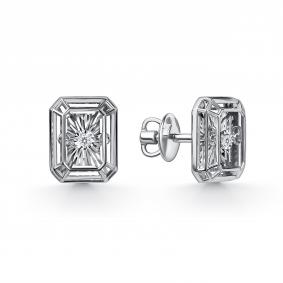 Серьги из белого золота GRIGORIEV с танцующим бриллиантом Г12-12-51379-11-00 Г12-12-51379-11-00 фото