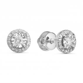 Серьги из белого золота GRIGORIEV Г12-12-5348-31-00 с бриллиантом Г12-12-5348-31-00 фото