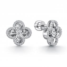 Серьги из белого золота GRIGORIEV с танцующим бриллиантом Г12-12-5675-31-00 Г12-12-5675-31-00 фото