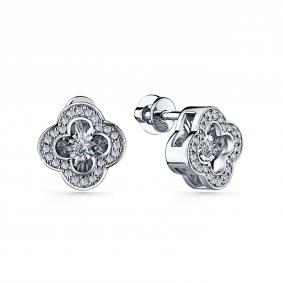 Серьги из белого золота GRIGORIEV Г12-12-5891-31-00 с бриллиантом Г12-12-5891-31-00 фото