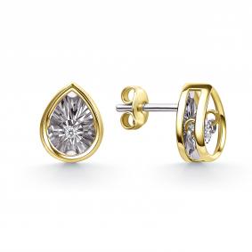 Серьги из лимонного золота GRIGORIEV Г12-13-51202-11-00 с бриллиантом Г12-13-51202-11-00 фото