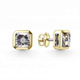 Серьги из лимонного золота GRIGORIEV с танцующим бриллиантом Г12-13-51224-11-00 Г12-13-51224-11-00 фото