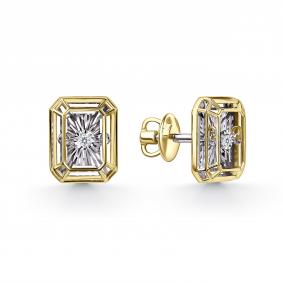 Серьги из лимонного золота GRIGORIEV с танцующим бриллиантом Г12-13-51279-11-00 Г12-13-51279-11-00 фото